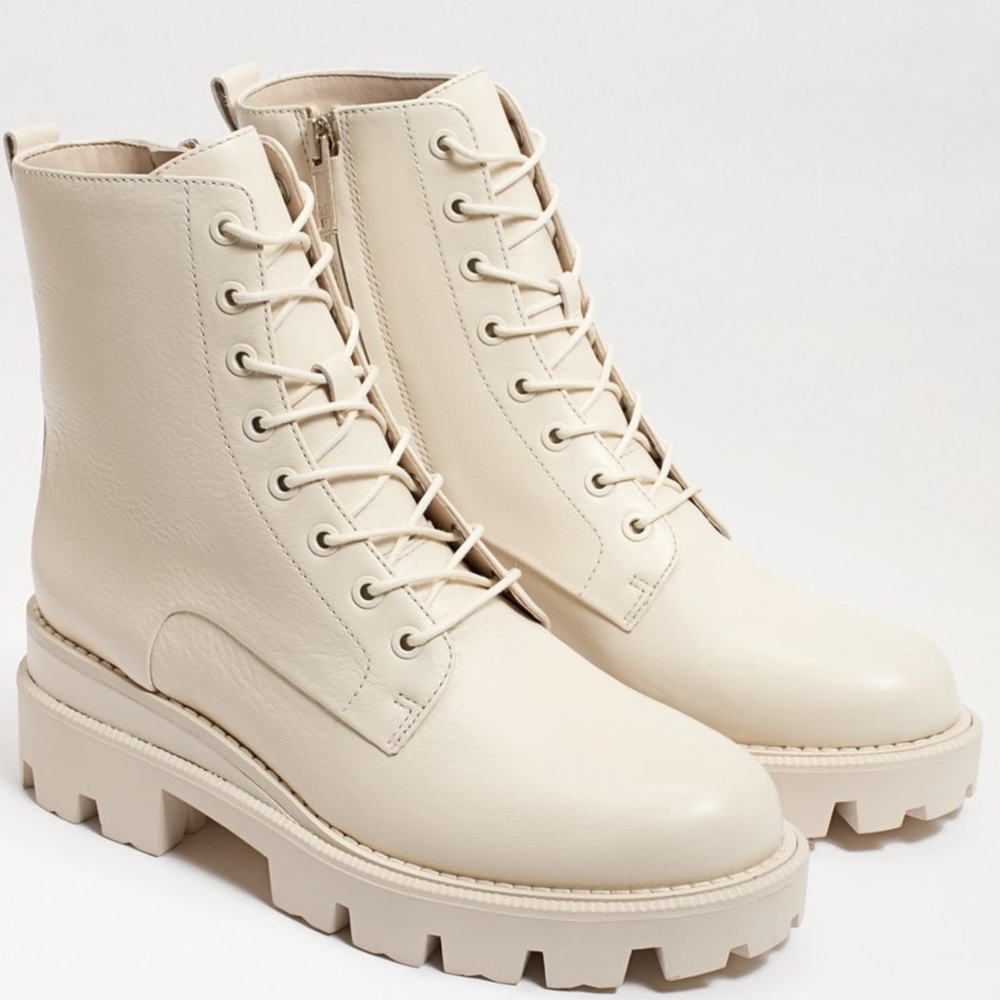 Sam Edelman Garret Women's Cream Combat‎ Boots size 6M